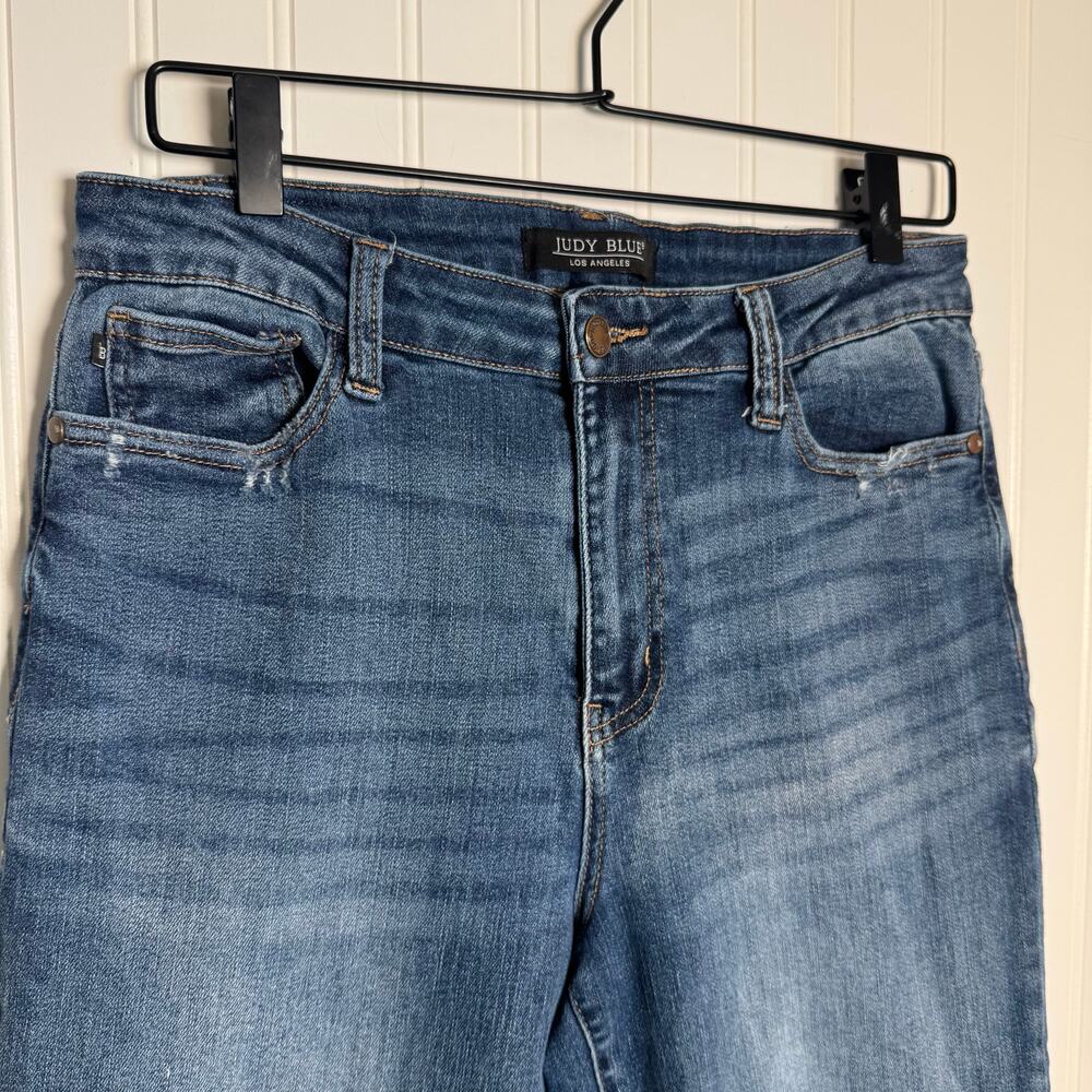 Judy Blue High-Rise Wide Leg Cropped Denim Jeans Women’s Size 9/29 - Picture 10 of 12